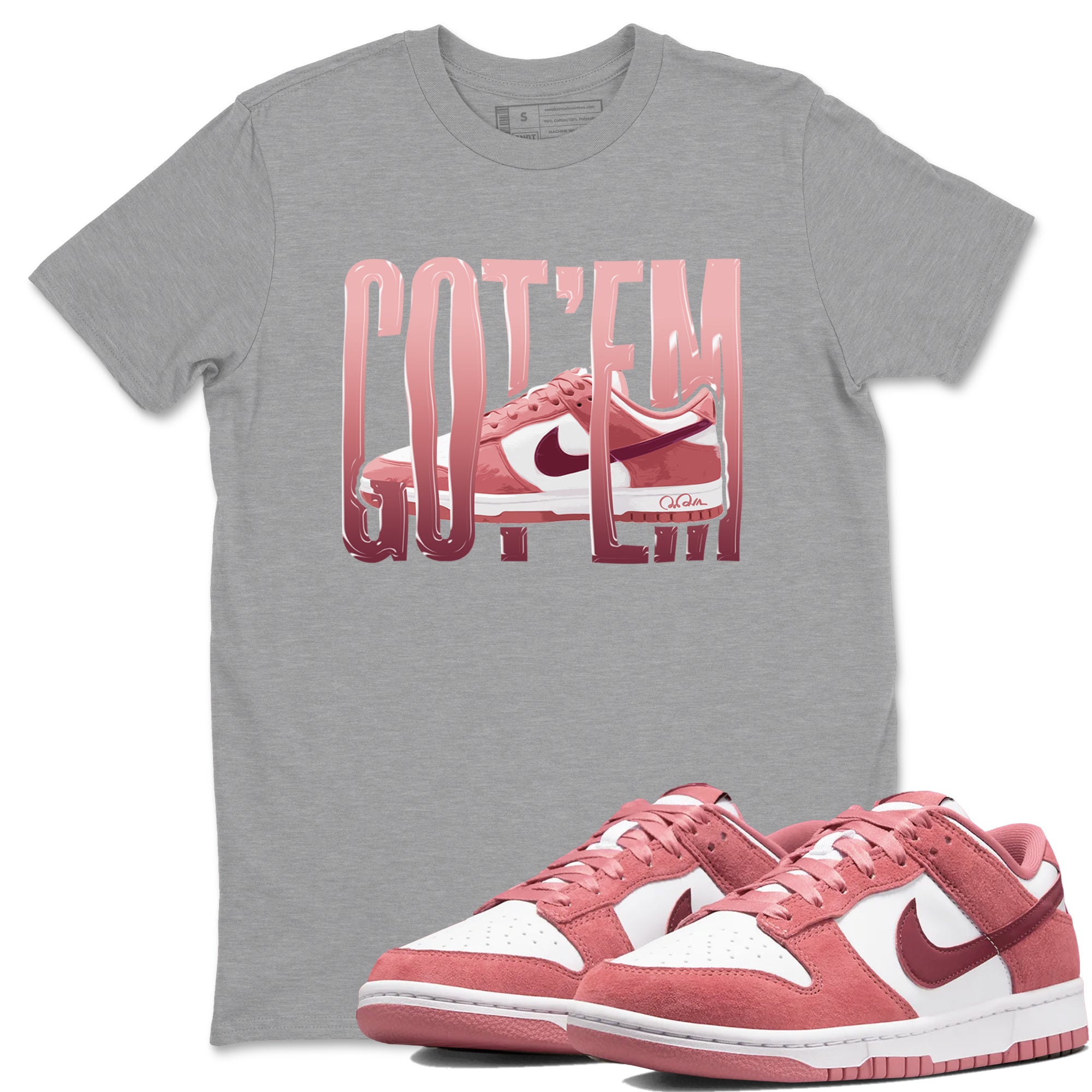 Dunk Valentines Day 2024 shirt to match jordans Wiggling Gotem sneaker tees Dunk Happy Valentines Day 2024 SNRT Sneaker Release Tees Unisex Heather Grey 1 T-Shirt