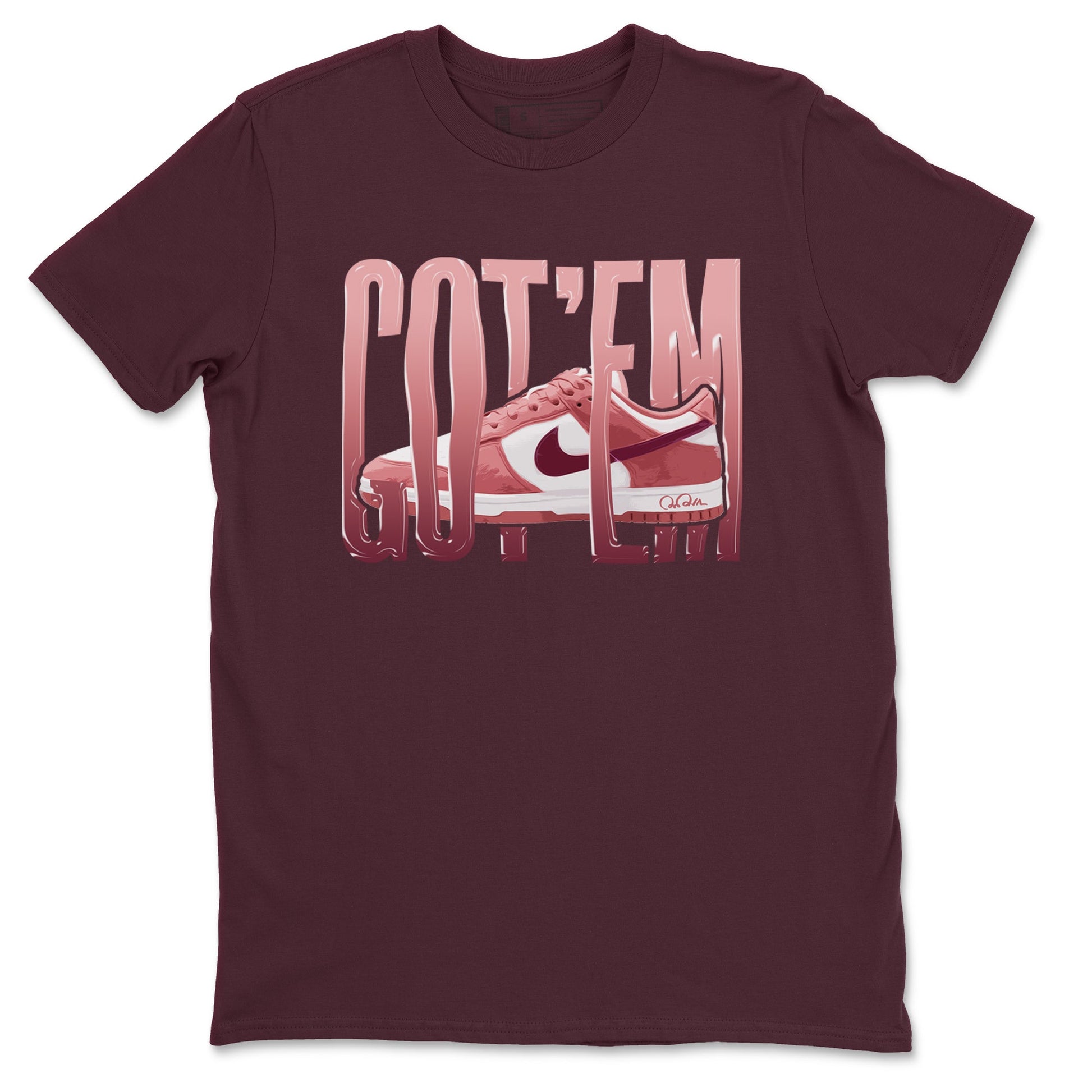 Dunk Valentines Day 2024 shirt to match jordans Wiggling Gotem sneaker tees Dunk Happy Valentines Day 2024 SNRT Sneaker Release Tees Unisex Maroon 2 T-Shirt