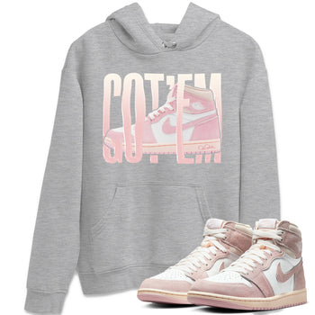 AJ1 Retro High OG Washed Pink Sneaker Match Tees Wiggling Gotem Sneaker Tees AJ1 Retro High OG Washed Pink Sneaker Release Tees Unisex Shirts Heather Grey 1