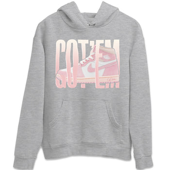 AJ1 Retro High OG Washed Pink Sneaker Match Tees Wiggling Gotem Sneaker Tees AJ1 Retro High OG Washed Pink Sneaker Release Tees Unisex Shirts Heather Grey 2