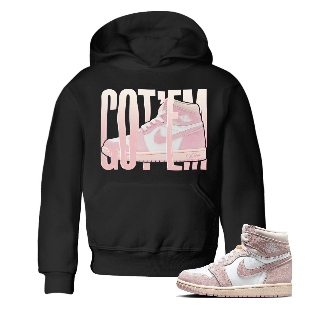 Air Jordan 1 Washed Pink Wiggling Gotem Baby and Kids Sneaker Tees Air Jordan 1 Washed Pink Kids Sneaker Tees Washing and Care Tip