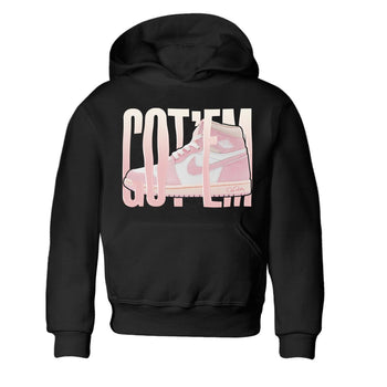 AJ1 Retro High OG Washed Pink Sneaker Match Tees Wiggling Gotem Sneaker Tees AJ1 Retro High OG Washed Pink Sneaker Release Tees Kids Shirts Black 2