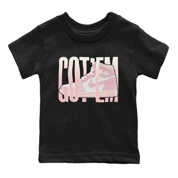 AJ1 Retro High OG Washed Pink Sneaker Match Tees Wiggling Gotem Sneaker Tees AJ1 Retro High OG Washed Pink Sneaker Release Tees Kids Shirts Black 2