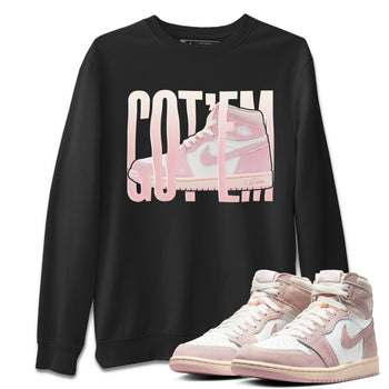 Air Jordan 1 Washed Pink Wiggling Gotem Crew Neck Sneaker Tees AJ1 Retro High OG Washed Pink Sneaker T-Shirts Washing and Care Tip