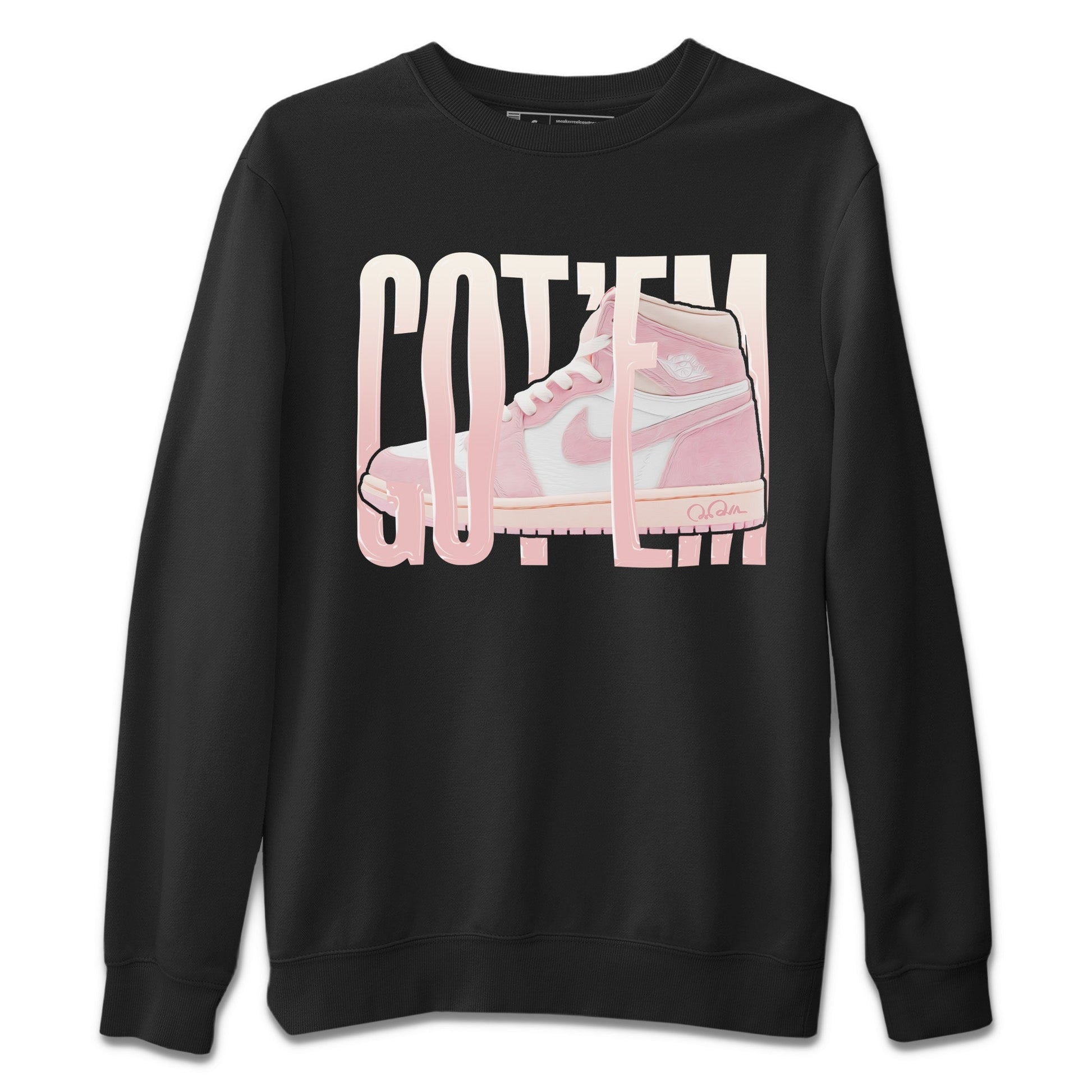 AJ1 Retro High OG Washed Pink Sneaker Match Tees Wiggling Gotem Sneaker Tees AJ1 Retro High OG Washed Pink Sneaker Release Tees Unisex Shirts Black 2