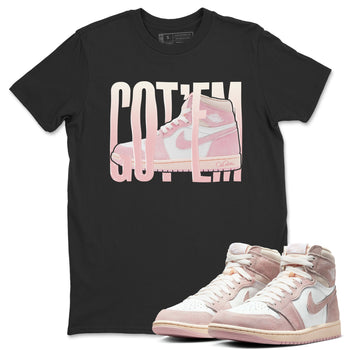 AJ1 Retro High OG Washed Pink Sneaker Match Tees Wiggling Gotem Sneaker Tees AJ1 Retro High OG Washed Pink Sneaker Release Tees Unisex Shirts Black 1