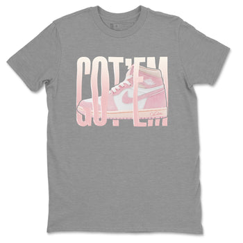 AJ1 Retro High OG Washed Pink Sneaker Match Tees Wiggling Gotem Sneaker Tees AJ1 Retro High OG Washed Pink Sneaker Release Tees Unisex Shirts Heather Grey 2