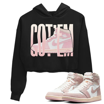 AJ1 Retro High OG Washed Pink Sneaker Match Tees Wiggling Gotem Sneaker Tees AJ1 Retro High OG Washed Pink Sneaker Release Tees Women's Shirts Black 1