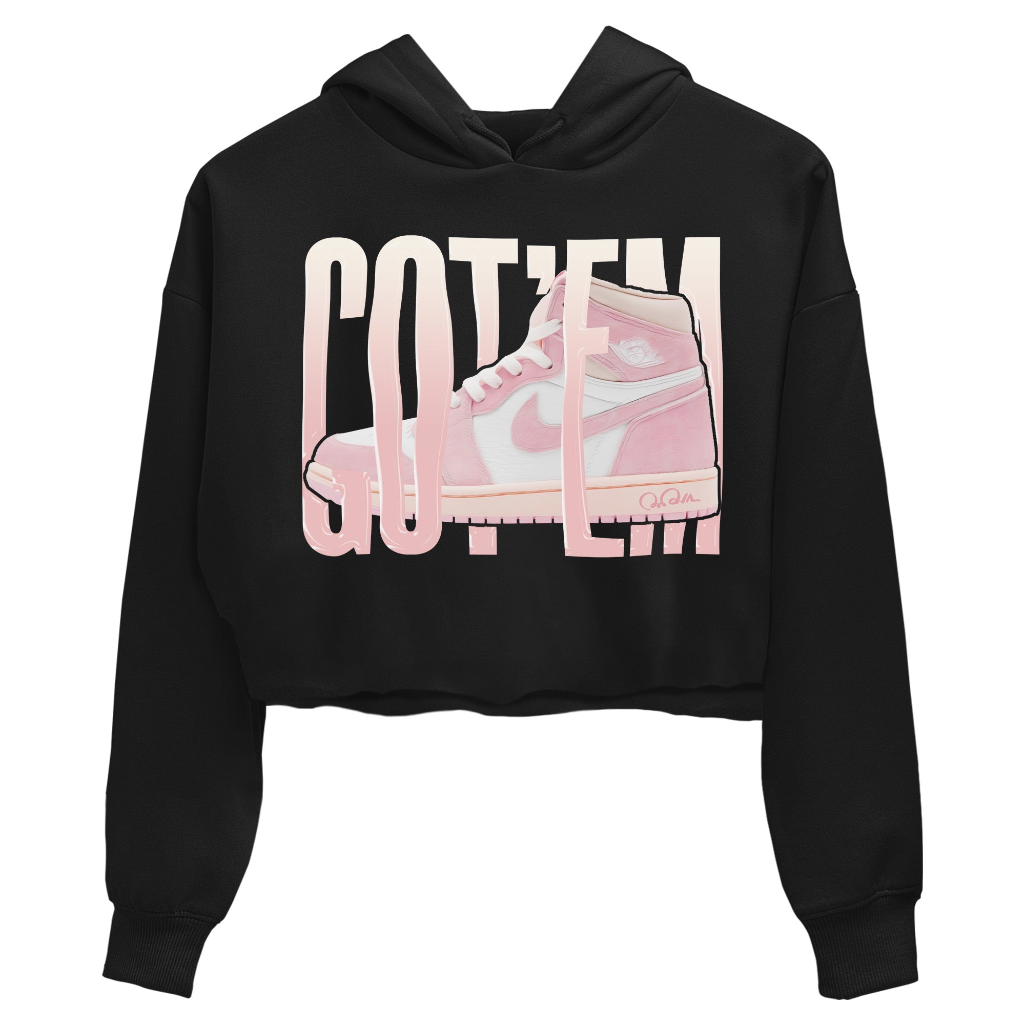 AJ1 Retro High OG Washed Pink Sneaker Match Tees Wiggling Gotem Sneaker Tees AJ1 Retro High OG Washed Pink Sneaker Release Tees Women's Shirts Black 2
