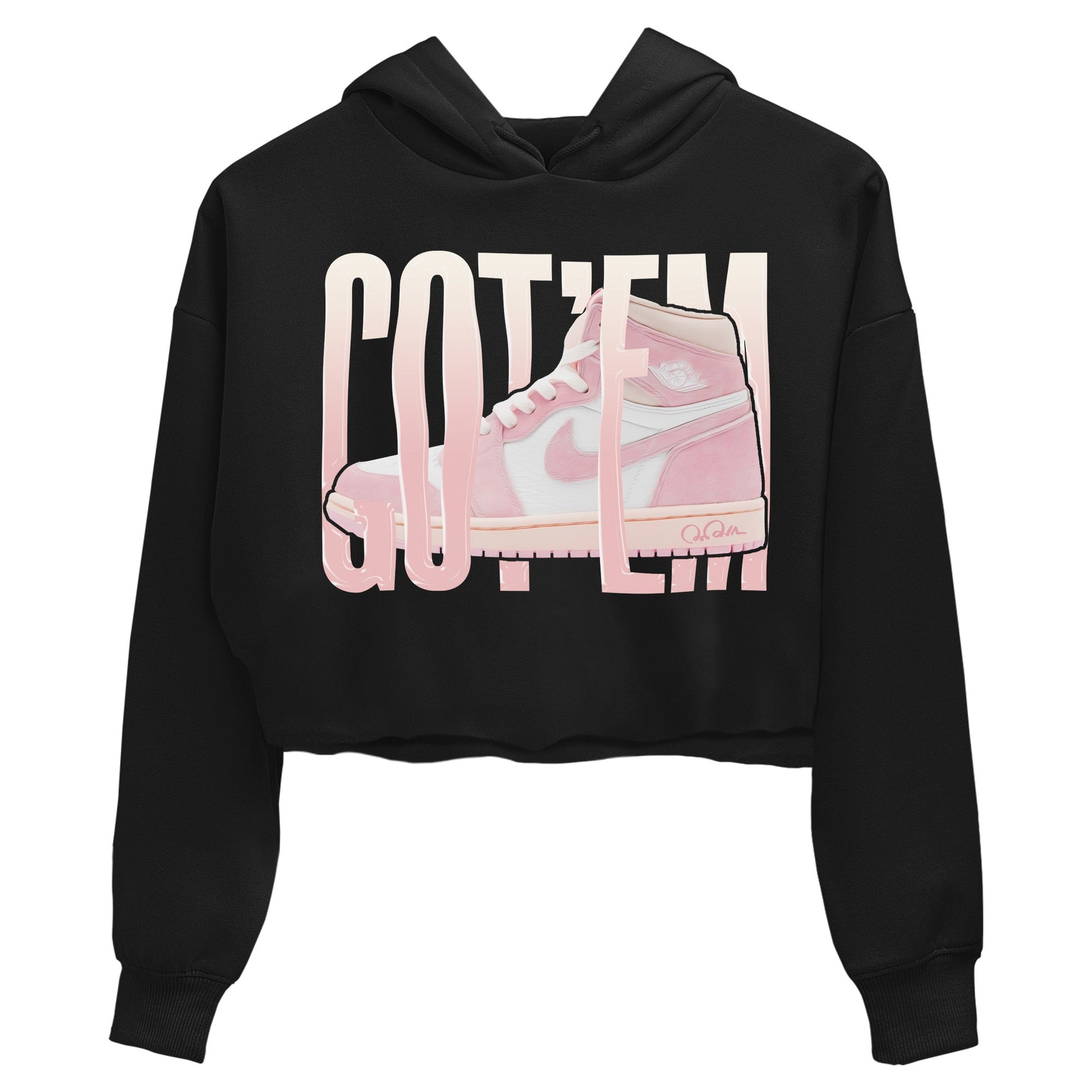 AJ1 Retro High OG Washed Pink Sneaker Match Tees Wiggling Gotem Sneaker Tees AJ1 Retro High OG Washed Pink Sneaker Release Tees Women's Shirts Black 2