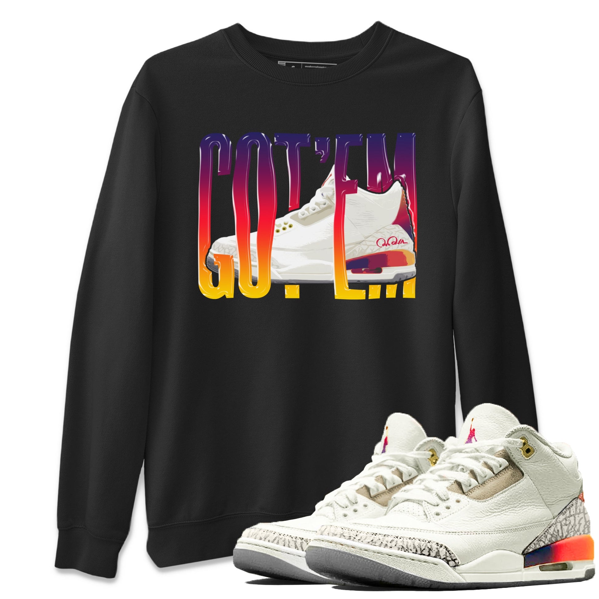 Air Jordan 3 J Balvin shirt to match jordans Wiggling Gottem sneaker tees AJ3 Balvin  SNRT Sneaker Release Tees LGBTQ Gay Pride T-Shirt Unisex Black 1 T-Shirt