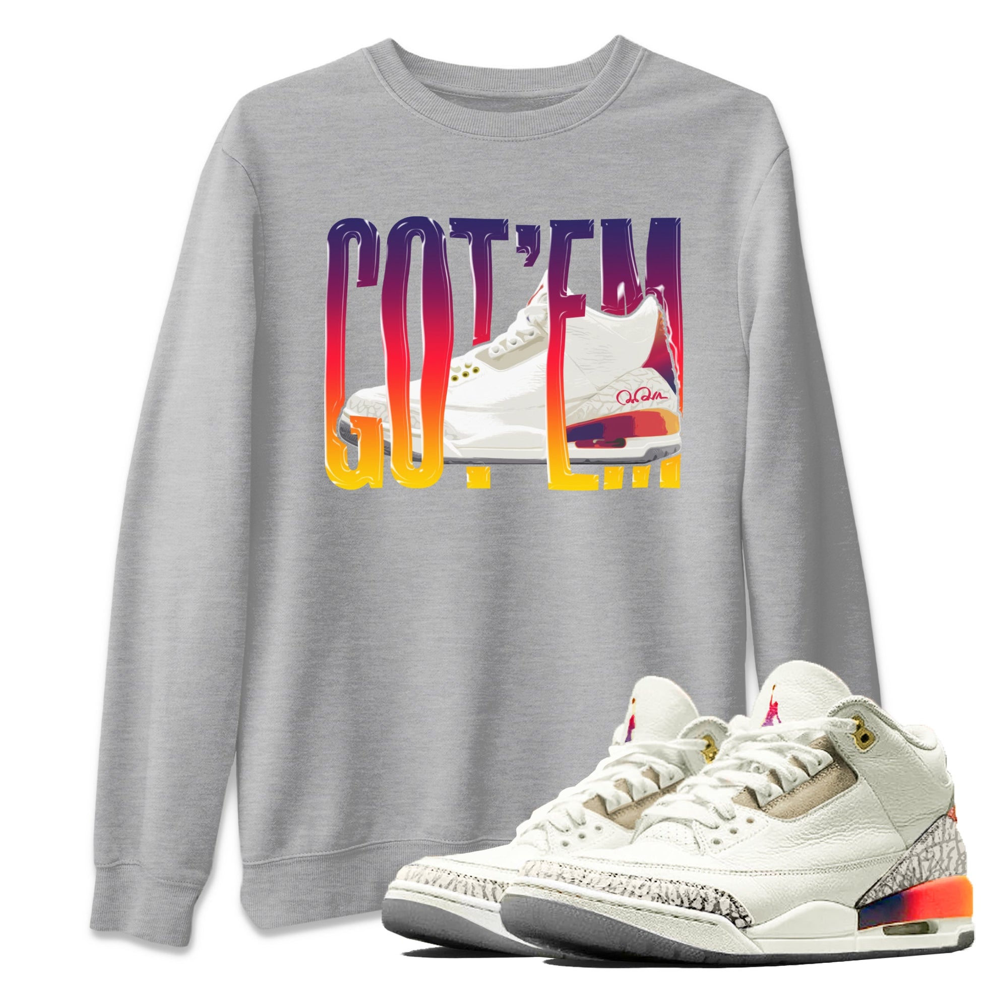 Air Jordan 3 J Balvin shirt to match jordans Wiggling Gottem sneaker tees AJ3 Balvin  SNRT Sneaker Release Tees LGBTQ Gay Pride T-Shirt Unisex Heather Grey 1 T-Shirt