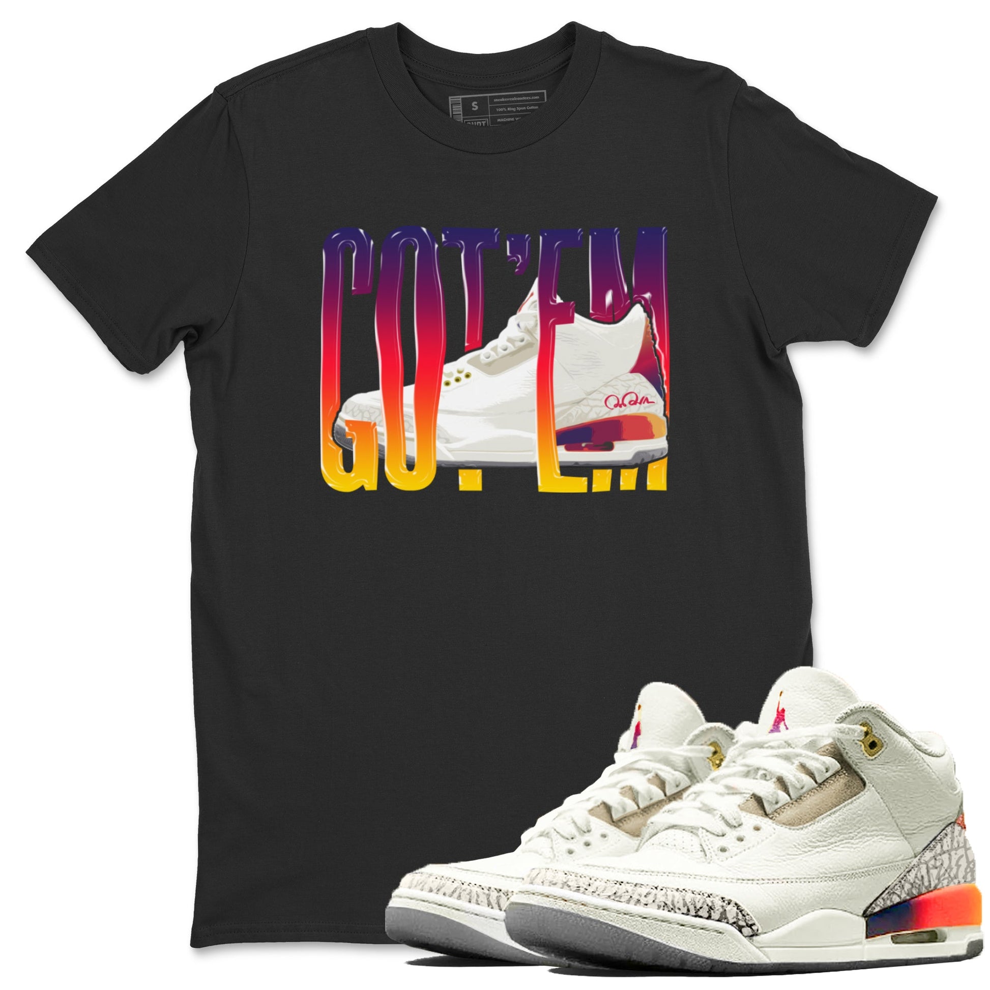 Air Jordan 3 J Balvin shirt to match jordans Wiggling Gottem sneaker tees AJ3 Balvin  SNRT Sneaker Release Tees LGBTQ Gay Pride T-Shirt Unisex Black 1 T-Shirt