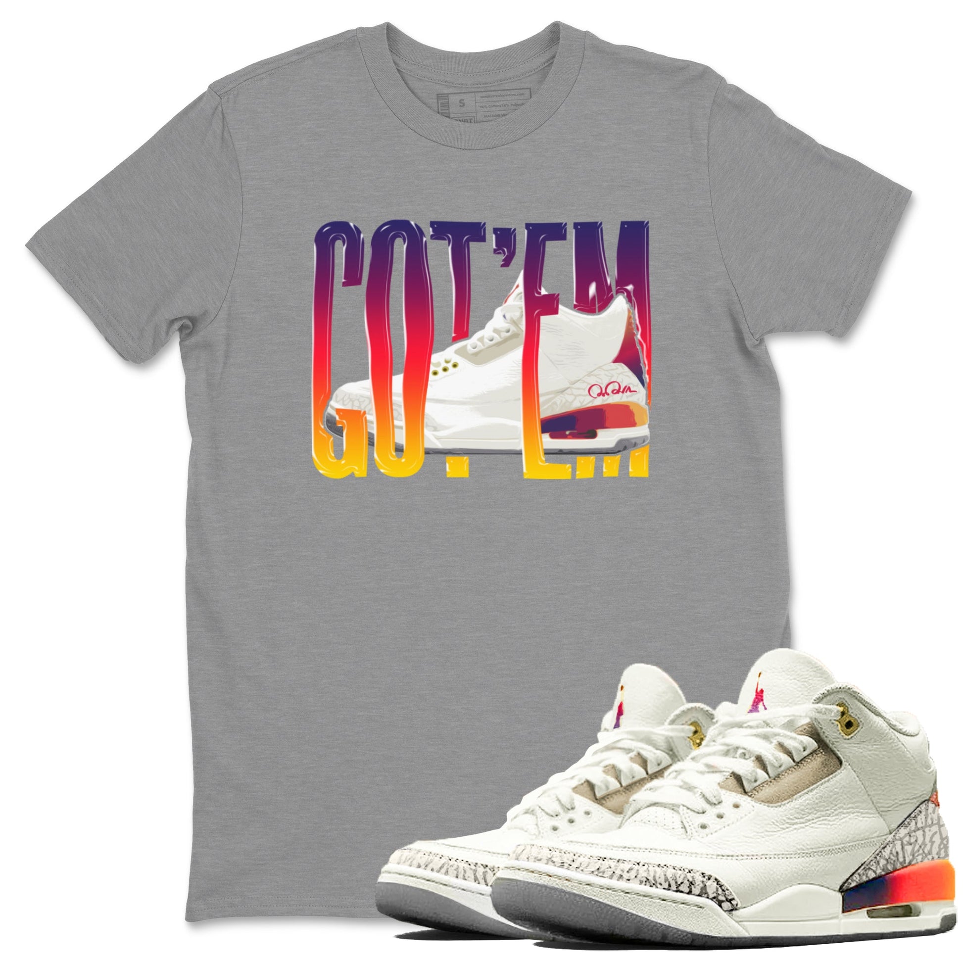 Air Jordan 3 J Balvin shirt to match jordans Wiggling Gottem sneaker tees AJ3 Balvin  SNRT Sneaker Release Tees LGBTQ Gay Pride T-Shirt Unisex Heather Grey 1 T-Shirt