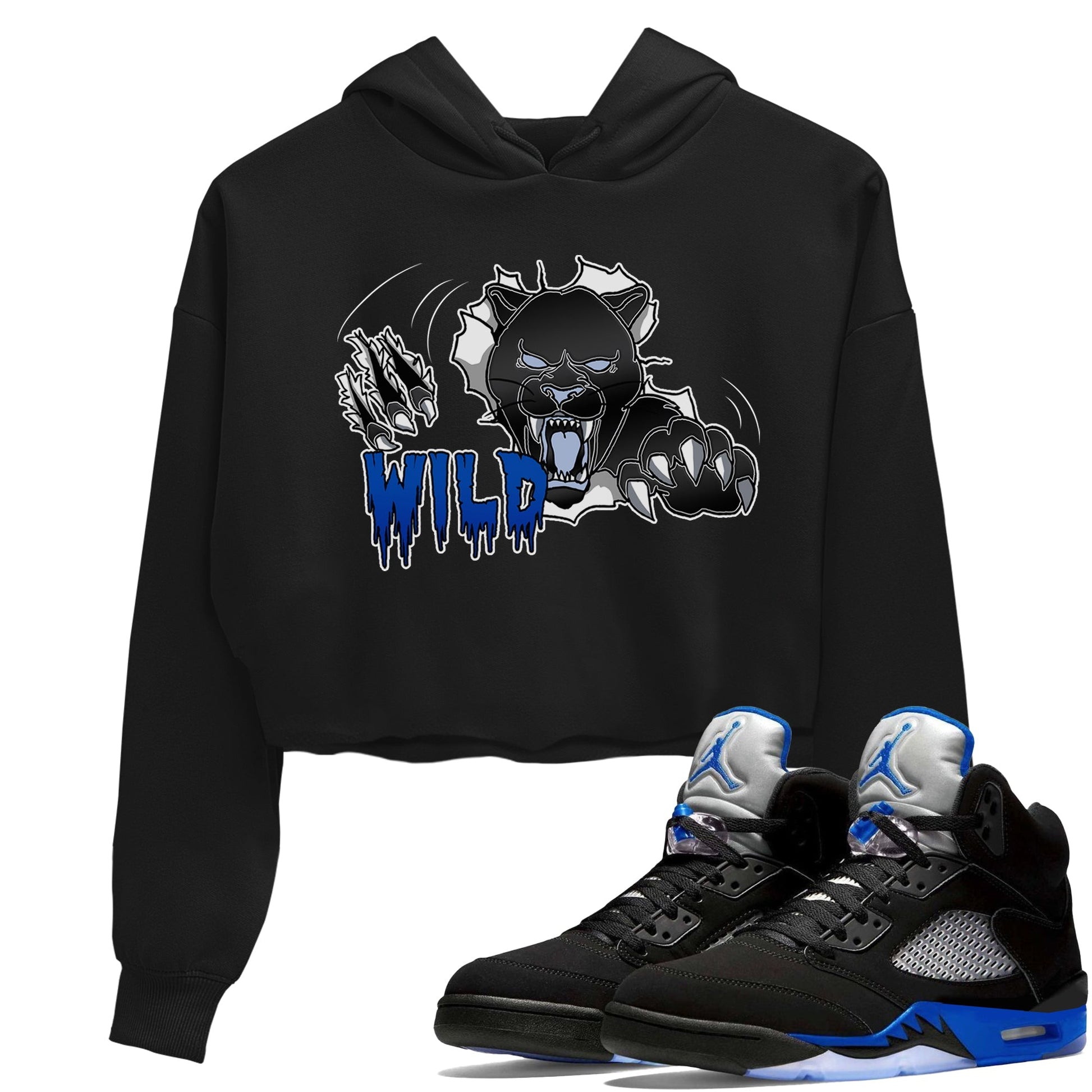 Jordan 5 Racer Blue Sneaker Match Tees Wild Sneaker Tees Jordan 5 Racer Blue Sneaker Release Tees Women's Shirts