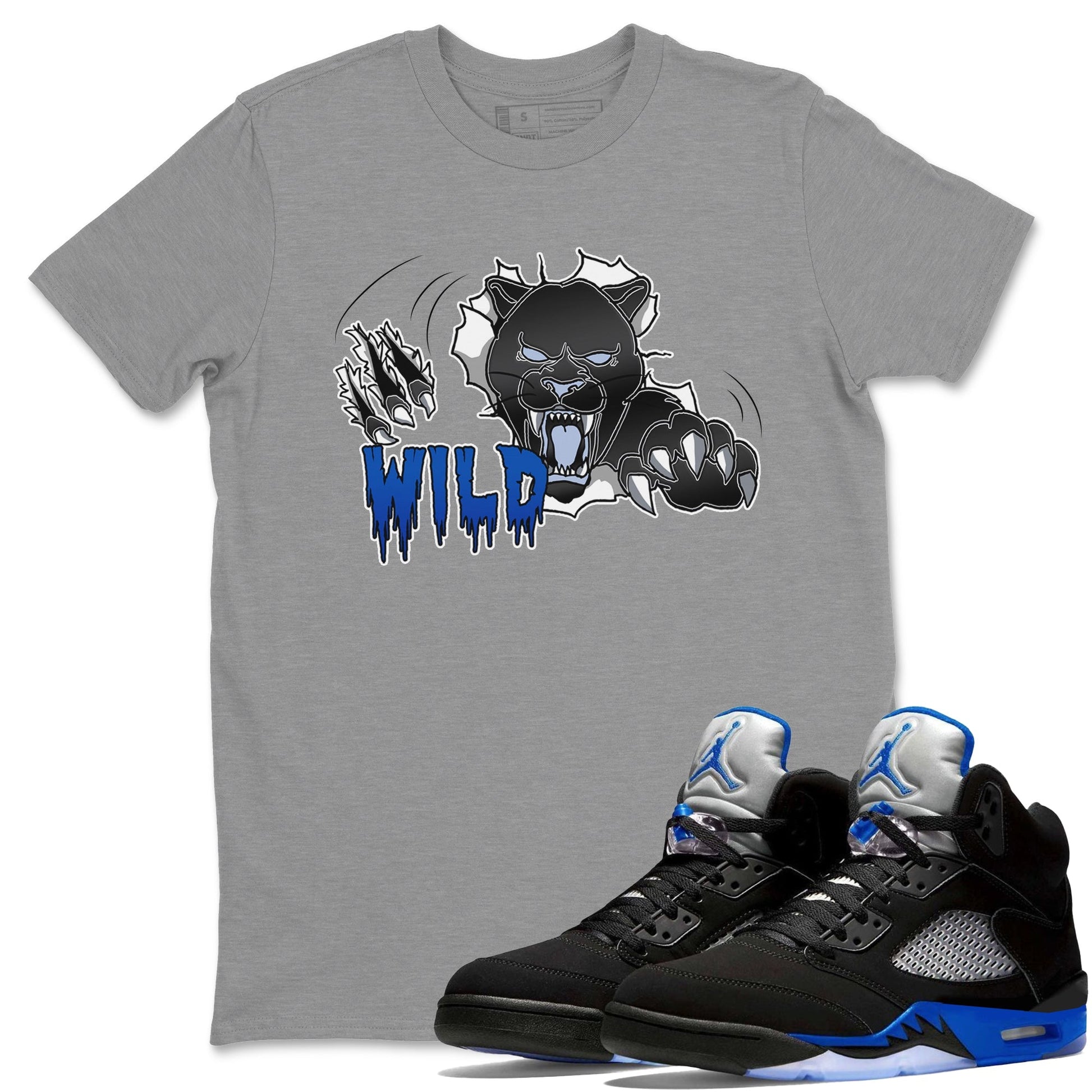 Jordan 5 Racer Blue Sneaker Match Tees Wild Sneaker Tees Jordan 5 Racer Blue Sneaker Release Tees Unisex Shirts