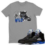 Jordan 5 Racer Blue Sneaker Match Tees Wild Sneaker Tees Jordan 5 Racer Blue Sneaker Release Tees Unisex Shirts