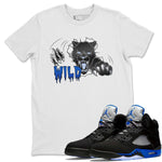 Jordan 5 Racer Blue Sneaker Match Tees Wild Sneaker Tees Jordan 5 Racer Blue Sneaker Release Tees Unisex Shirts