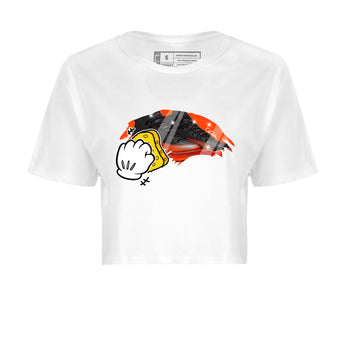 Air Jordan 12 Brilliant Orange Sneaker Match Tees Wiping Sneaker Tees AJ12 Brilliant Orange Sneaker Release Tees Women's Shirts White 2