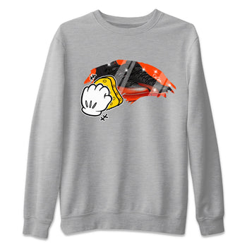 Air Jordan 12 Brilliant Orange Sneaker Match Tees Wiping Sneaker Tees AJ12 Brilliant Orange Sneaker Release Tees Unisex Shirts Heather Grey 2