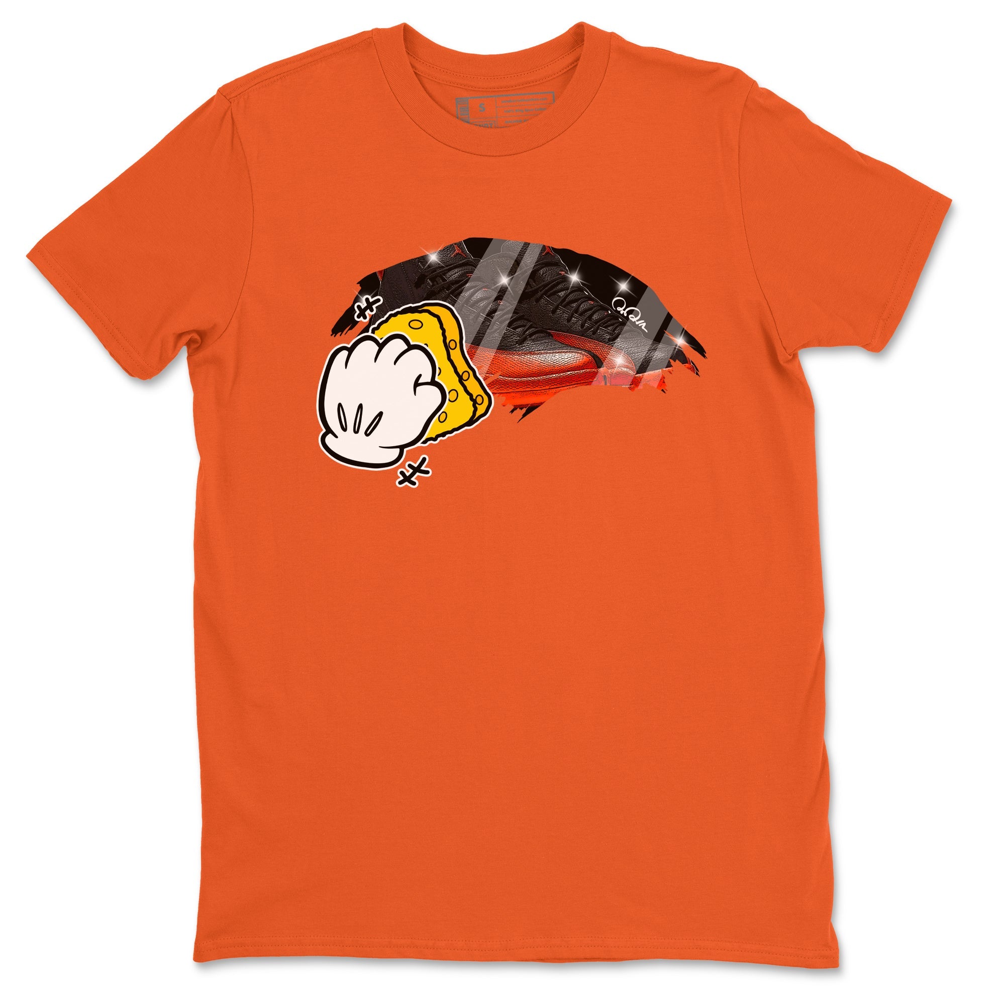Air Jordan 12 Brilliant Orange Sneaker Match Tees Wiping Sneaker Tees AJ12 Brilliant Orange Sneaker Release Tees Unisex Shirts Orange 2