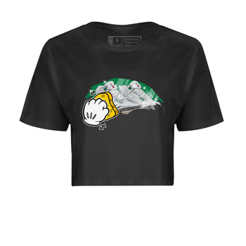 Air Jordan 3 Lucky Green Sneaker Match Tees Wiping Sneaker Tees AJ3 Lucky Green Sneaker Release Tees Women's Shirts Black 2