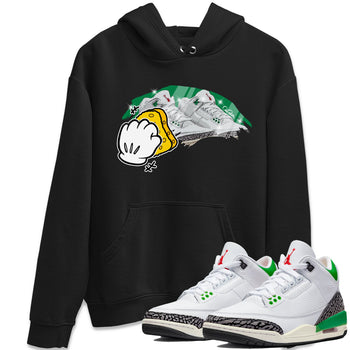 Air Jordan 3 Lucky Green Sneaker Match Tees Wiping Sneaker Tees AJ3 Lucky Green Sneaker Release Tees Unisex Shirts Black 1