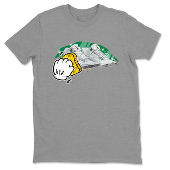Air Jordan 3 Lucky Green Sneaker Match Tees Wiping Sneaker Tees AJ3 Lucky Green Sneaker Release Tees Unisex Shirts Heather Grey 2
