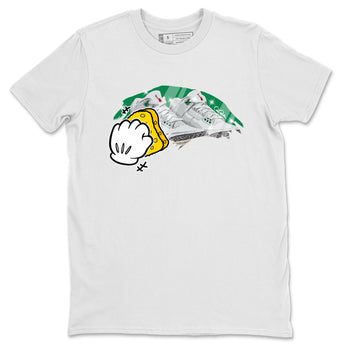 Air Jordan 3 Lucky Green Sneaker Match Tees Wiping Sneaker Tees AJ3 Lucky Green Sneaker Release Tees Unisex Shirts White 2