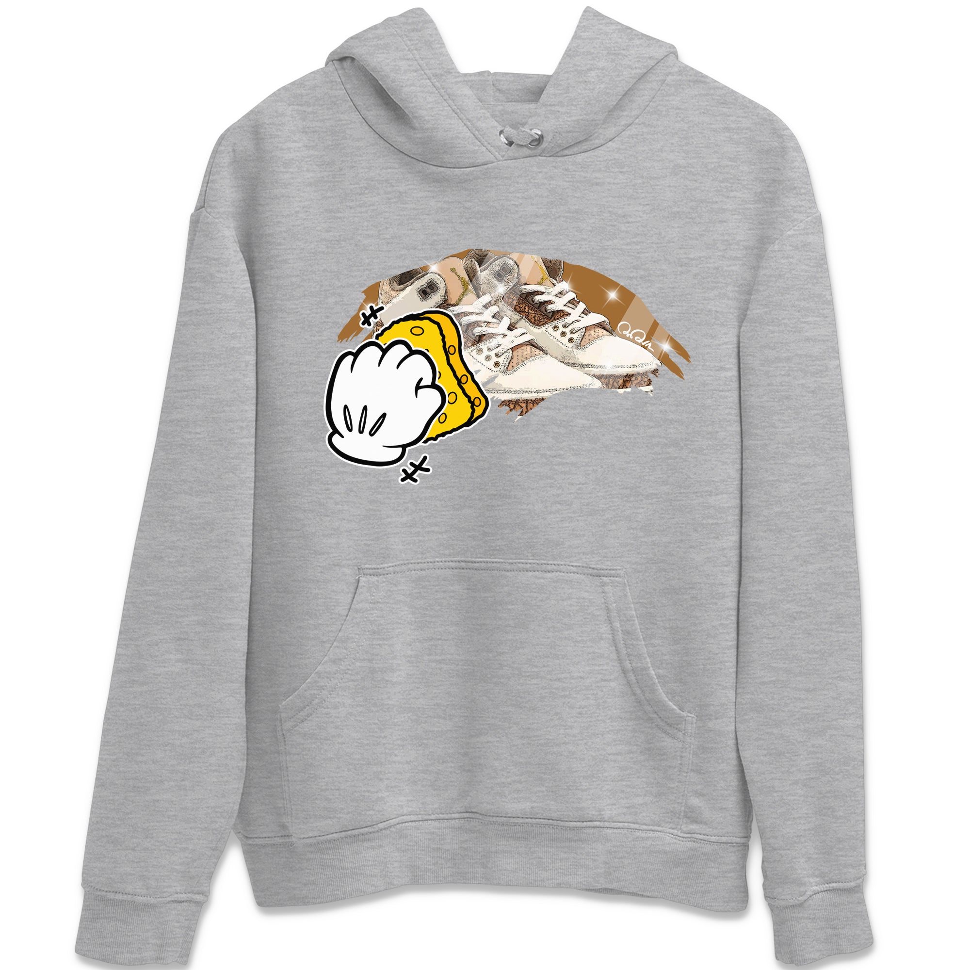 Air Jordan 3 Palomino Sneaker Match Tees Wiping Sneaker Tees AJ3 Palomino Sneaker Release Tees Unisex Shirts Heather Grey 2