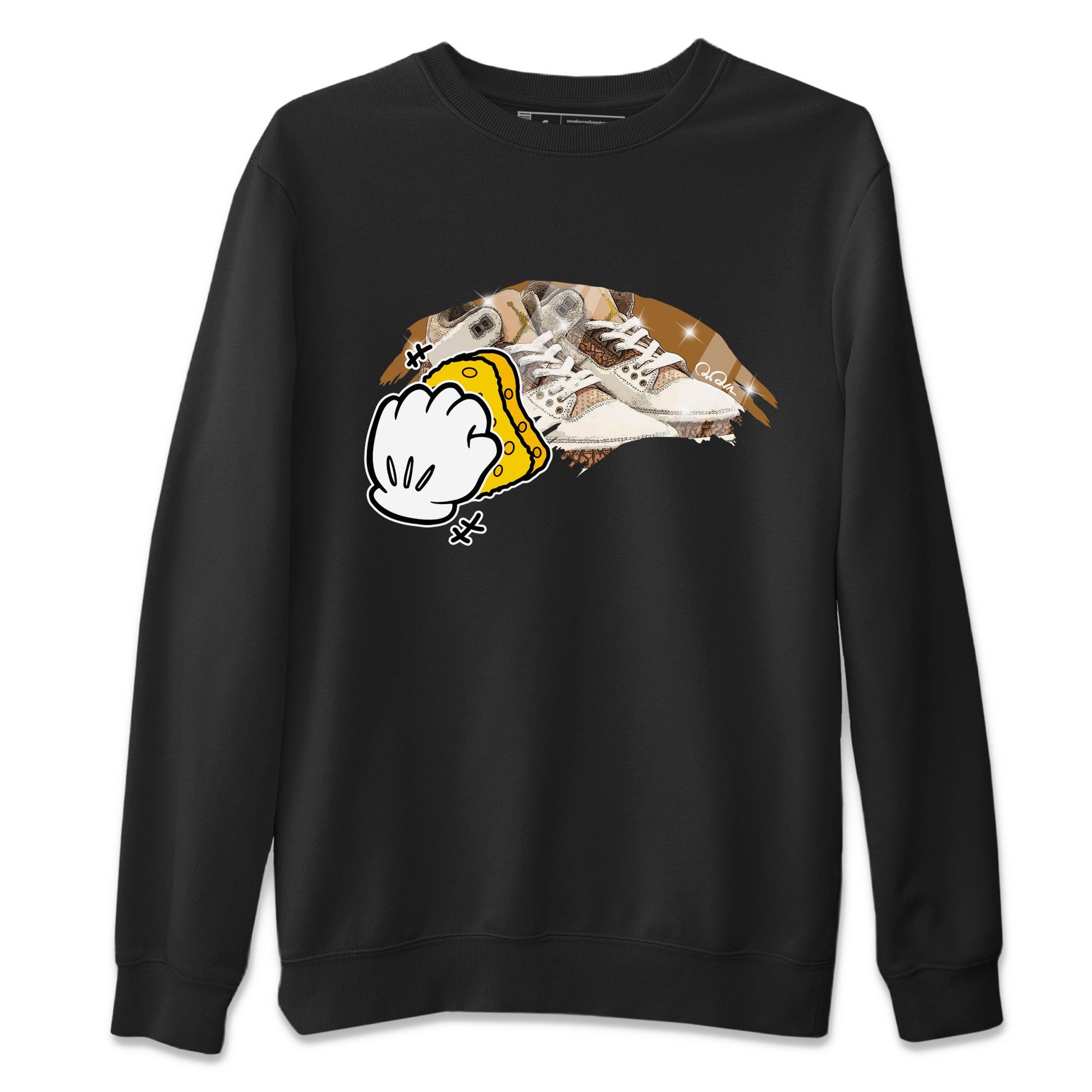 Air Jordan 3 Palomino Sneaker Match Tees Wiping Sneaker Tees AJ3 Palomino Sneaker Release Tees Unisex Shirts Black 2
