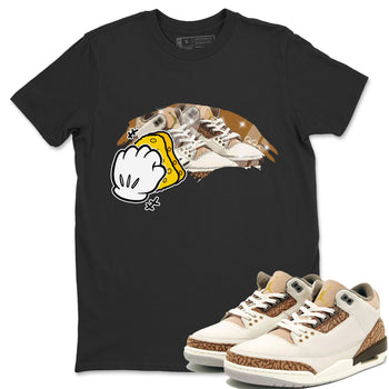 Air Jordan 3 Palomino Sneaker Match Tees Wiping Sneaker Tees AJ3 Palomino Sneaker Release Tees Unisex Shirts Black 1