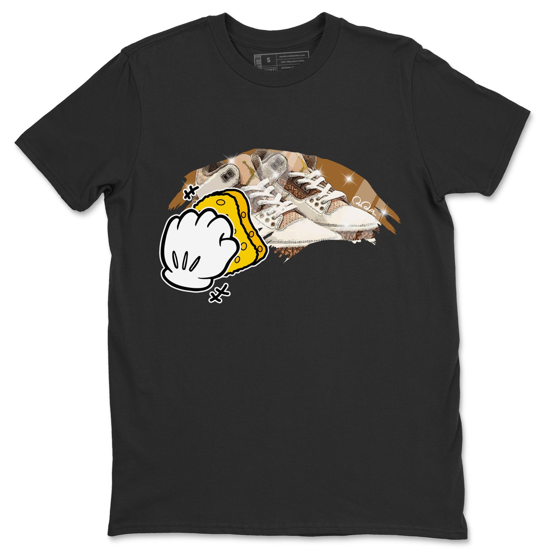 Air Jordan 3 Palomino Sneaker Match Tees Wiping Sneaker Tees AJ3 Palomino Sneaker Release Tees Unisex Shirts Black 2