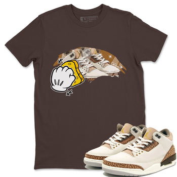 Air Jordan 3 Palomino Sneaker Match Tees Wiping Sneaker Tees AJ3 Palomino Sneaker Release Tees Unisex Shirts Dark Chocolate 1