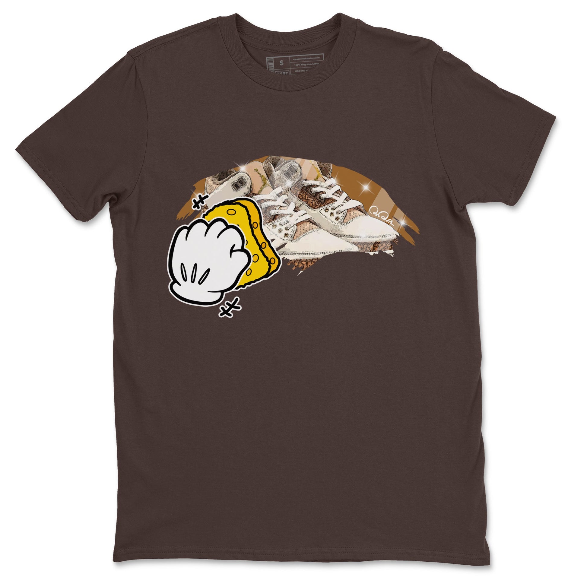 Air Jordan 3 Palomino Sneaker Match Tees Wiping Sneaker Tees AJ3 Palomino Sneaker Release Tees Unisex Shirts Dark Chocolate 2