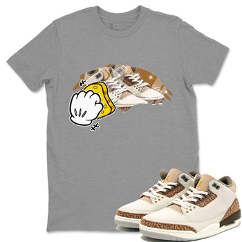 Air Jordan 3 Palomino Sneaker Match Tees Wiping Sneaker Tees AJ3 Palomino Sneaker Release Tees Unisex Shirts Heather Grey 1