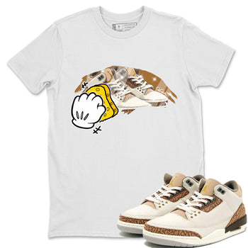 Air Jordan 3 Palomino Sneaker Match Tees Wiping Sneaker Tees AJ3 Palomino Sneaker Release Tees Unisex Shirts White 1