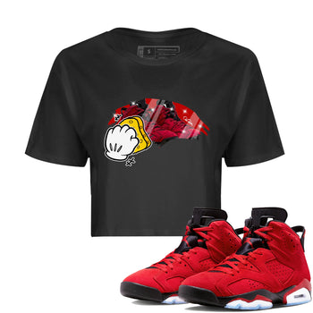 Air Jordan 6 Toro Bravo Sneaker Match Tees Wiping Sneaker Tees AJ6 Toro Bravo Sneaker Release Tees Women's Shirts Black 1