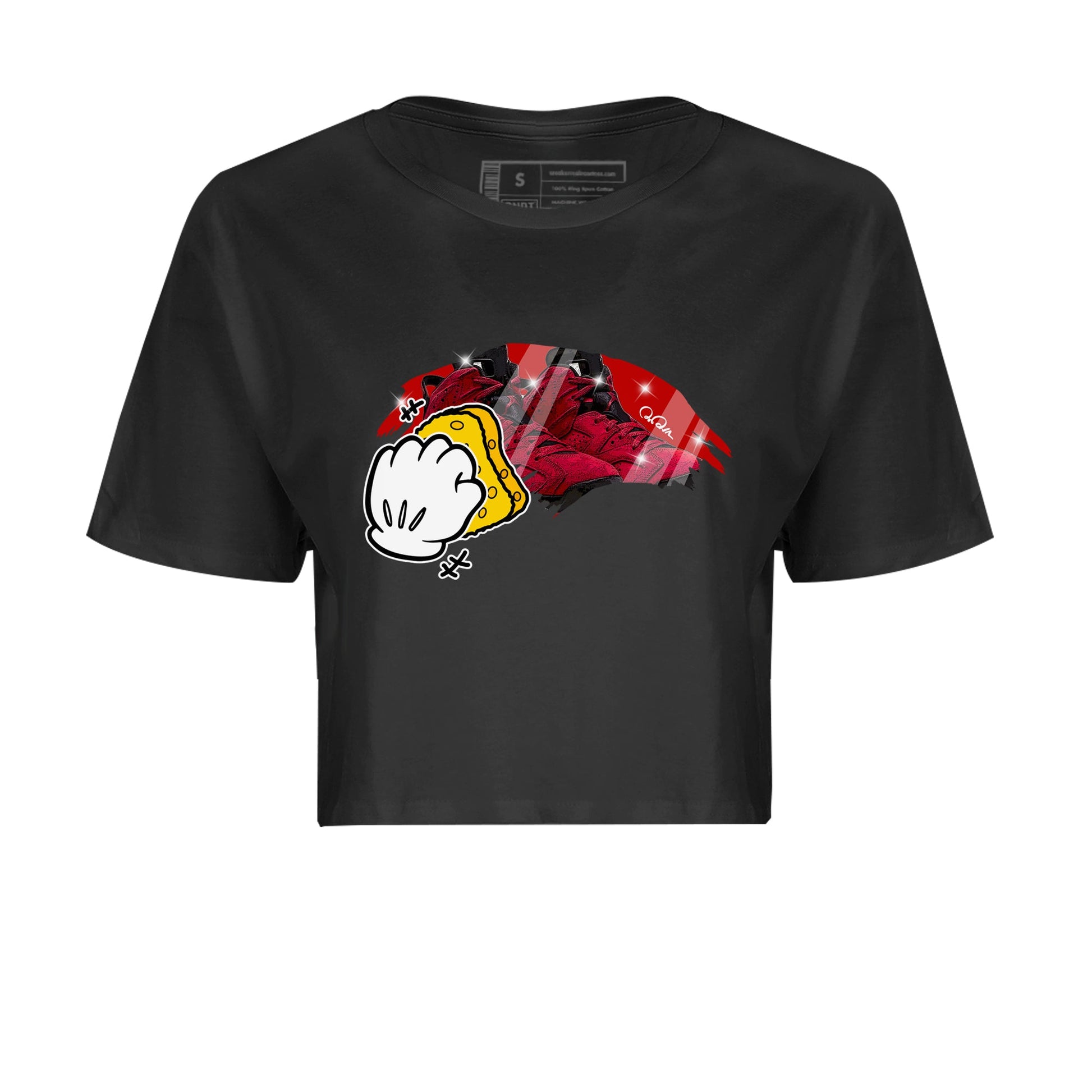 Air Jordan 6 Toro Bravo Sneaker Match Tees Wiping Sneaker Tees AJ6 Toro Bravo Sneaker Release Tees Women's Shirts Black 2