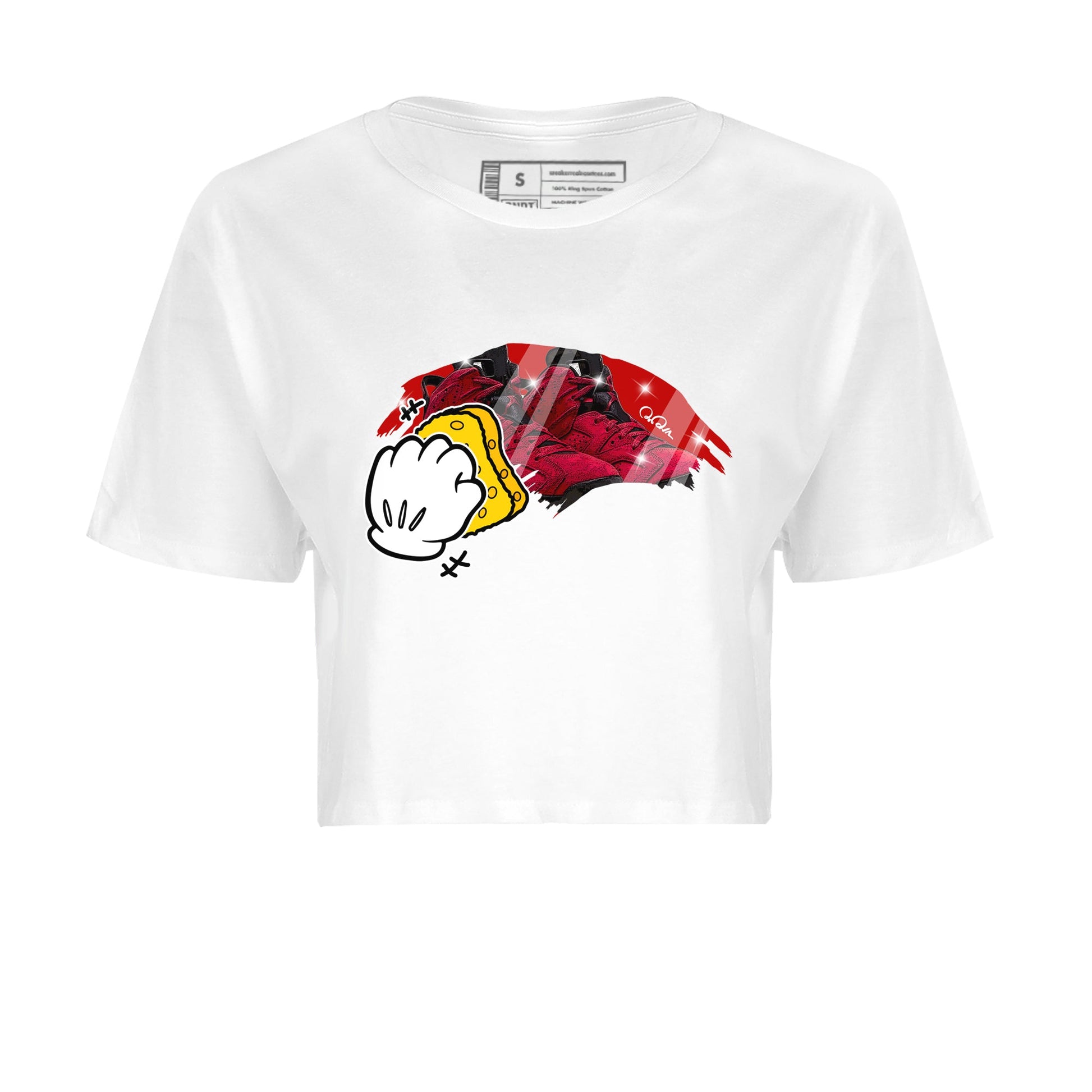 Air Jordan 6 Toro Bravo Sneaker Match Tees Wiping Sneaker Tees AJ6 Toro Bravo Sneaker Release Tees Women's Shirts White 2