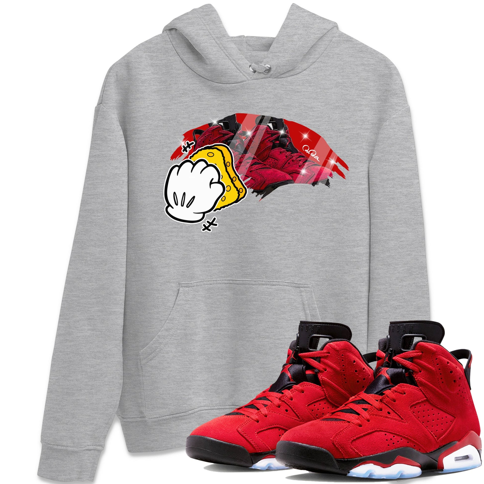 Air Jordan 6 Toro Bravo Sneaker Match Tees Wiping Sneaker Tees AJ6 Toro Bravo Sneaker Release Tees Unisex Shirts Heather Grey 1