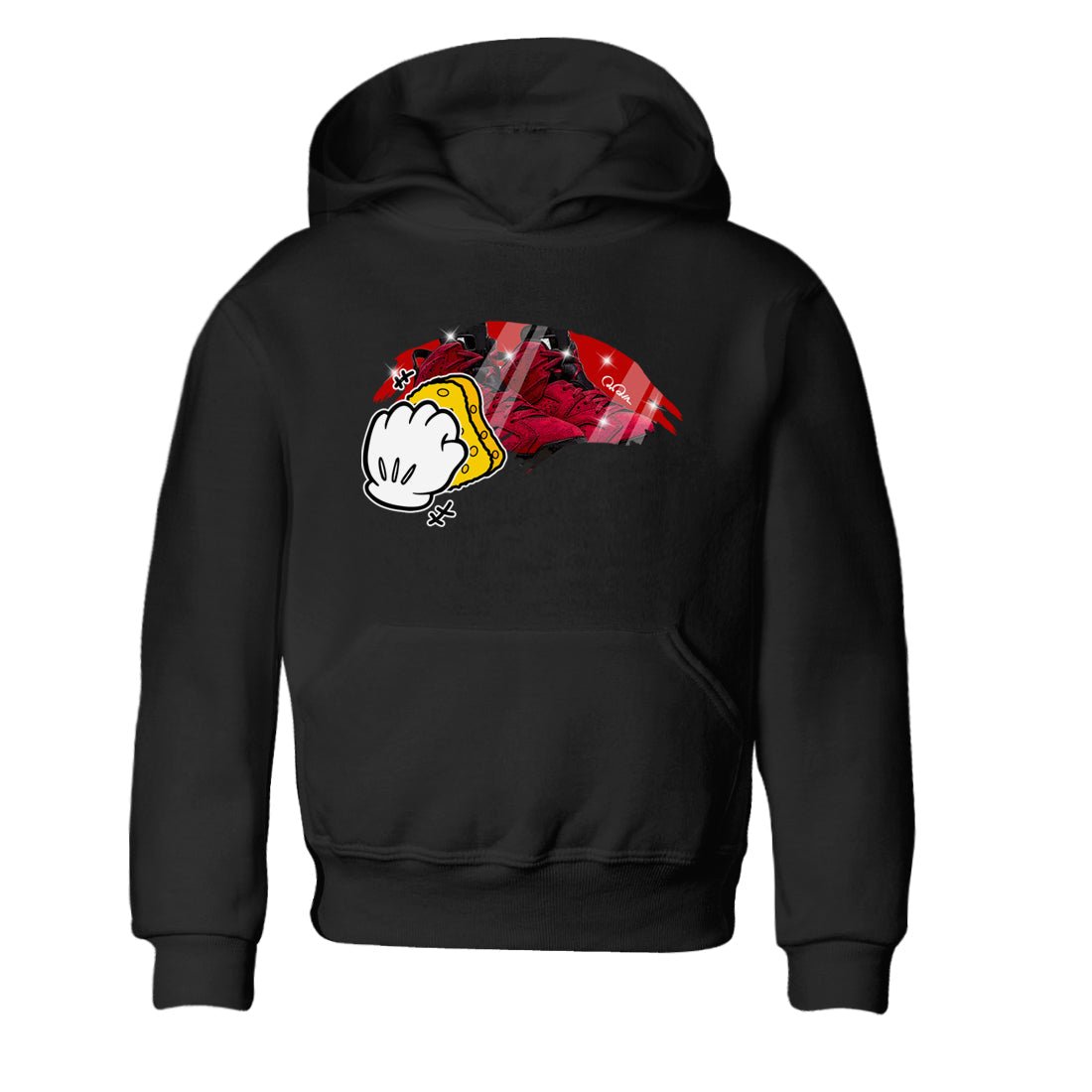 Air Jordan 6 Toro Bravo Sneaker Match Tees Wiping Sneaker Tees AJ6 Toro Bravo Sneaker Release Tees Kids Shirts Black 2