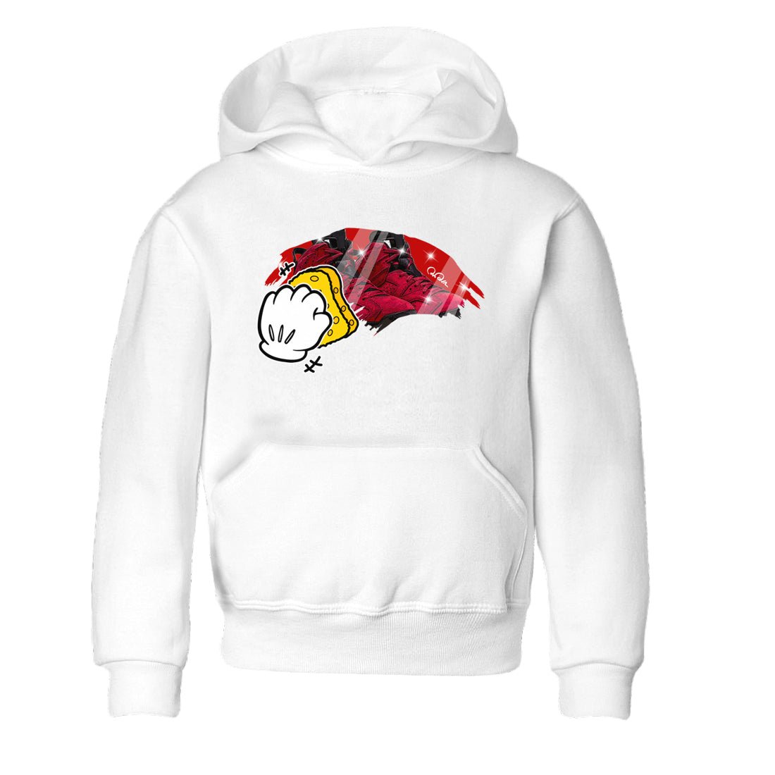 Air Jordan 6 Toro Bravo Sneaker Match Tees Wiping Sneaker Tees AJ6 Toro Bravo Sneaker Release Tees Kids Shirts White 2