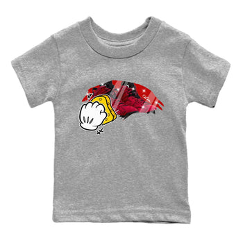 Air Jordan 6 Toro Bravo Sneaker Match Tees Wiping Sneaker Tees AJ6 Toro Bravo Sneaker Release Tees Kids Shirts Heather Grey 2