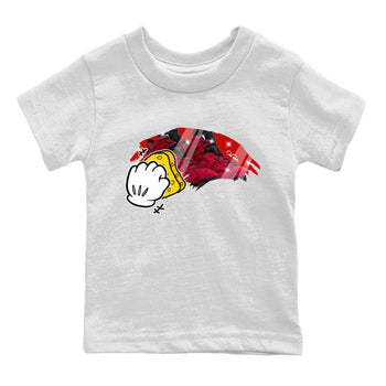 Air Jordan 6 Toro Bravo Sneaker Match Tees Wiping Sneaker Tees AJ6 Toro Bravo Sneaker Release Tees Kids Shirts White 2