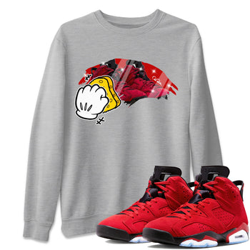 Air Jordan 6 Toro Bravo Sneaker Match Tees Wiping Sneaker Tees AJ6 Toro Bravo Sneaker Release Tees Unisex Shirts Heather Grey 1
