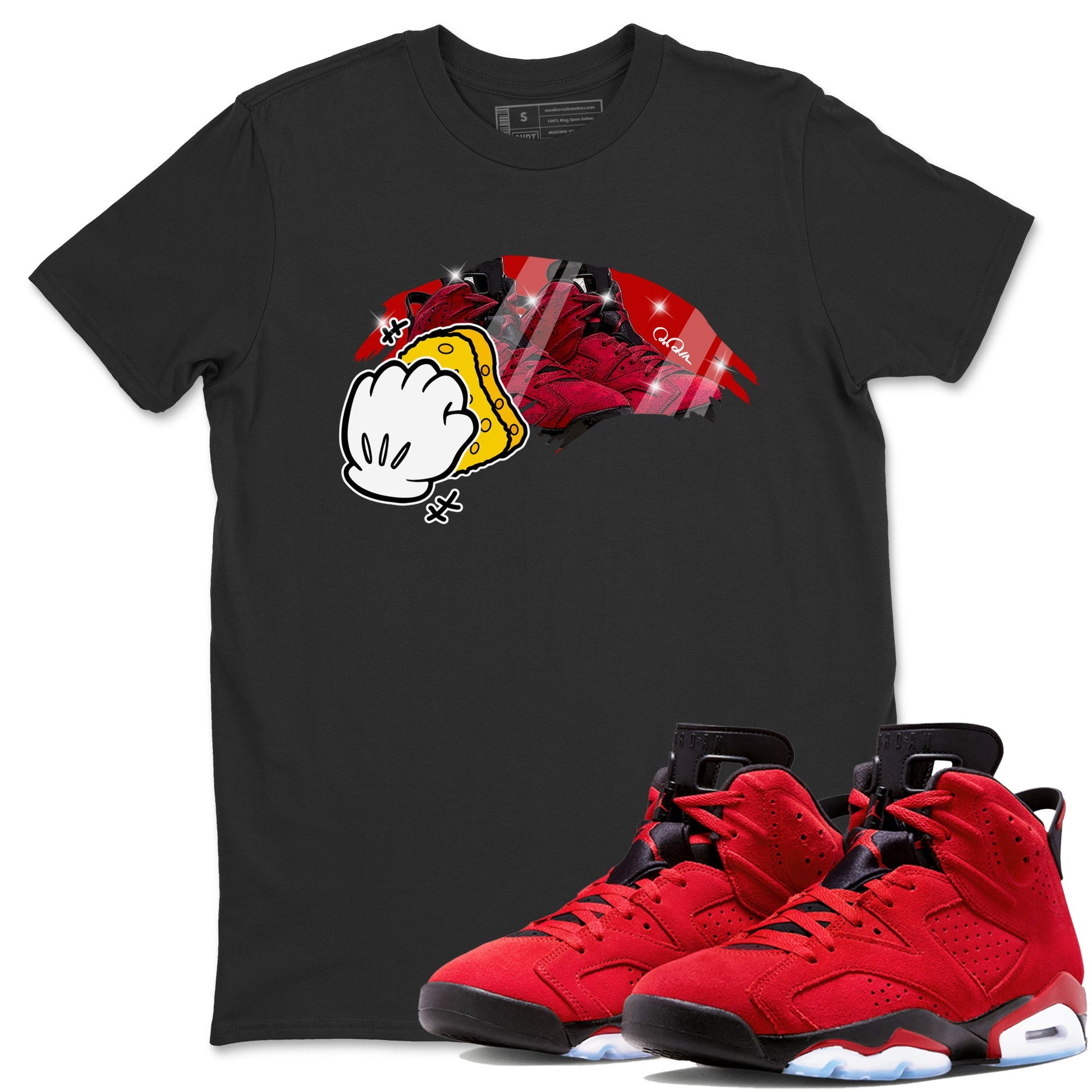 Air Jordan 6 Toro Bravo Sneaker Match Tees Wiping Sneaker Tees AJ6 Toro Bravo Sneaker Release Tees Unisex Shirts Black 1