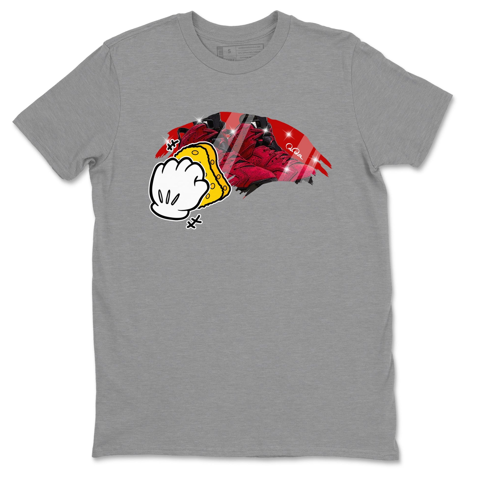 Air Jordan 6 Toro Bravo Sneaker Match Tees Wiping Sneaker Tees AJ6 Toro Bravo Sneaker Release Tees Unisex Shirts Heather Grey 2