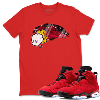 Air Jordan 6 Toro Bravo Sneaker Match Tees Wiping Sneaker Tees AJ6 Toro Bravo Sneaker Release Tees Unisex Shirts Red 1
