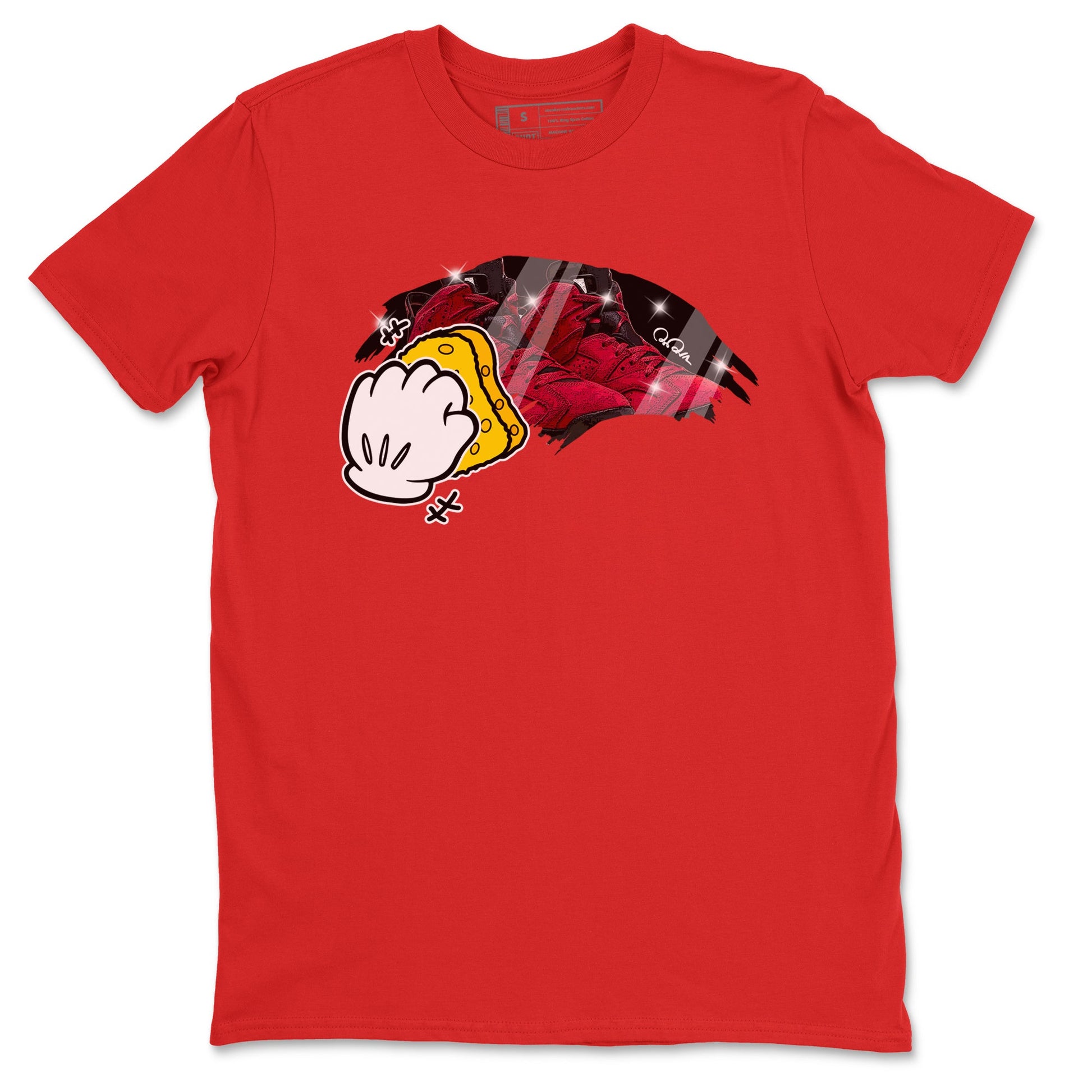 Air Jordan 6 Toro Bravo Sneaker Match Tees Wiping Sneaker Tees AJ6 Toro Bravo Sneaker Release Tees Unisex Shirts Red 2